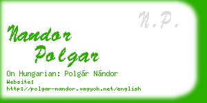 nandor polgar business card